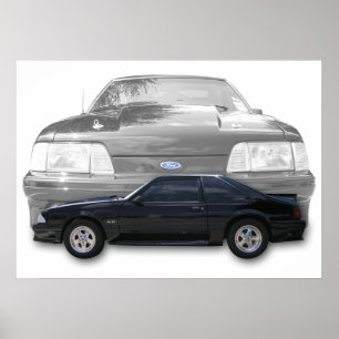 Póster Fox Body Mustang GT poster