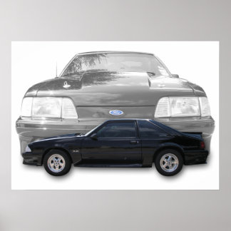 Póster Fox Body Mustang GT poster