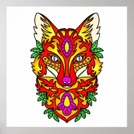 Póster Fox Boho