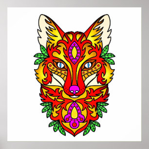 Póster Fox Boho