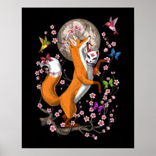 Póster Fox Cherry Blossom