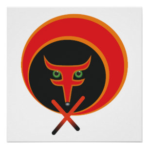 Póster Fox de la vida - Rojo.