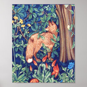 Póster Fox En El Bosque William Morris