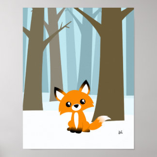Póster Fox en el Poster Forestal