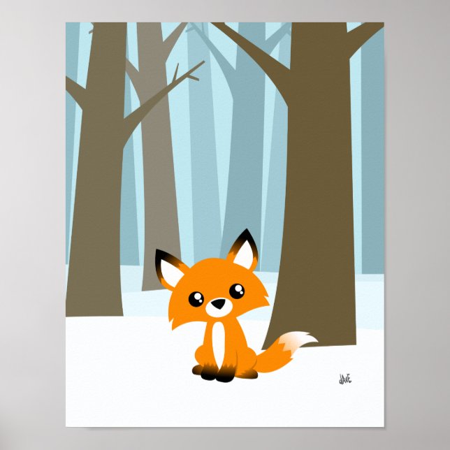 Póster Fox en el Poster Forestal (Frente)