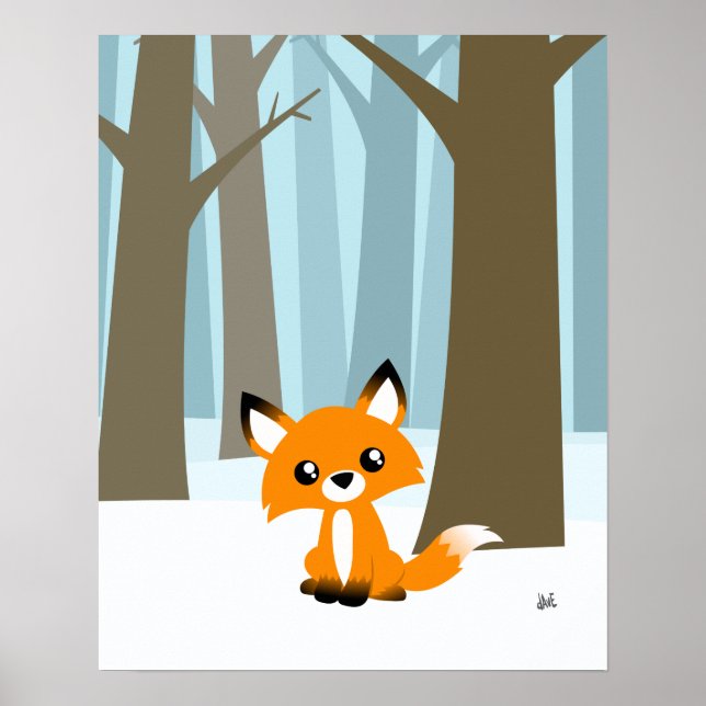 Póster Fox en el Poster Forestal (Frente)