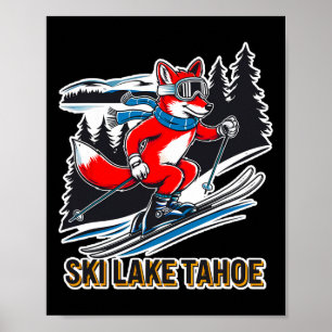 Póster Fox Esquí Alpine Ski Adventure Lake Tahoe Califor