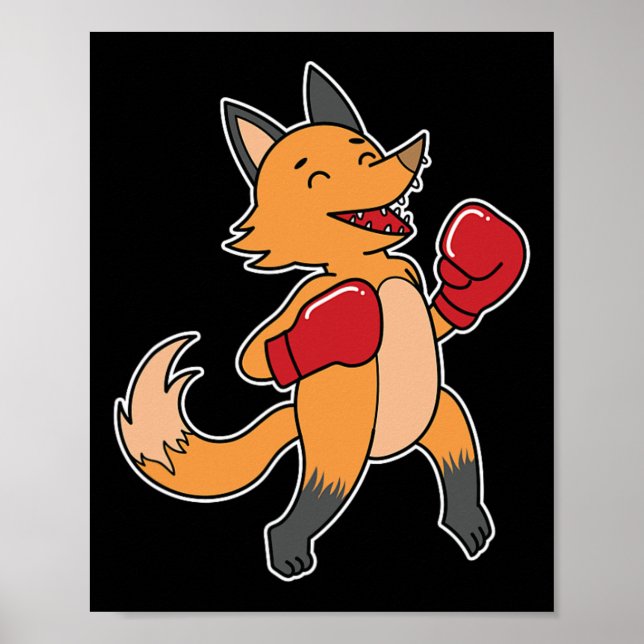 Póster Fox hace boxeo (Frente)