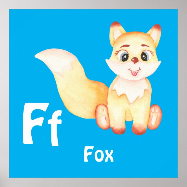 Póster Fox personaliza ABC: Letra F - Añadir tu nombre (Frente)