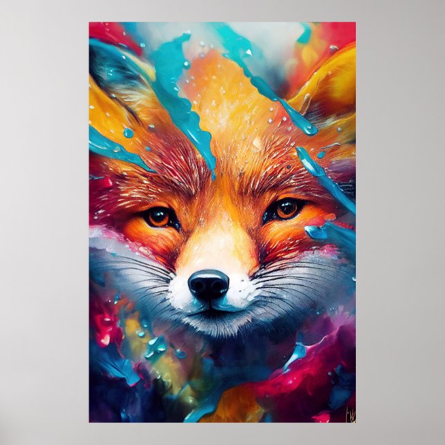 Póster Fox Red fox Animal Discovery Adventure Nature (Frente)