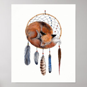 Póster Fox roja durmiendo en Dreamcatcher
