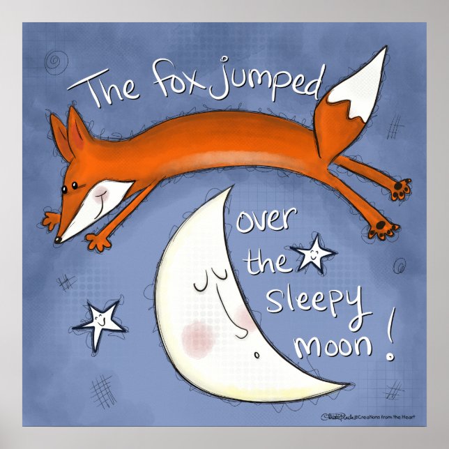 Póster Fox saltó sobre la luna (Frente)