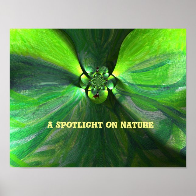 Póster Fox Spotlight Green Leaf Pattern Country (Frente)