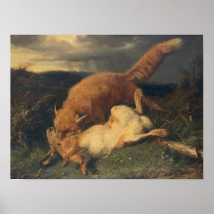 Póster Fox y Hare, 1866
