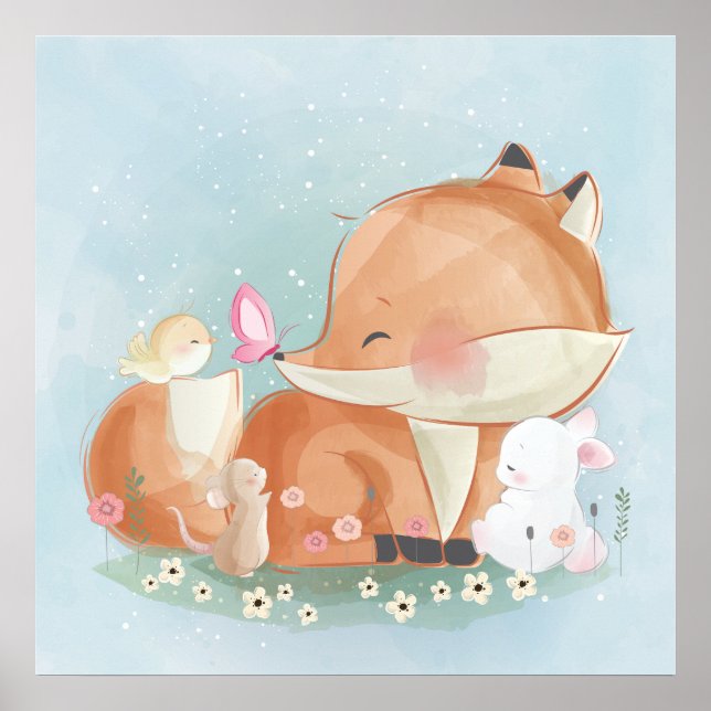 Póster Foxe y un poster de conejito (Frente)