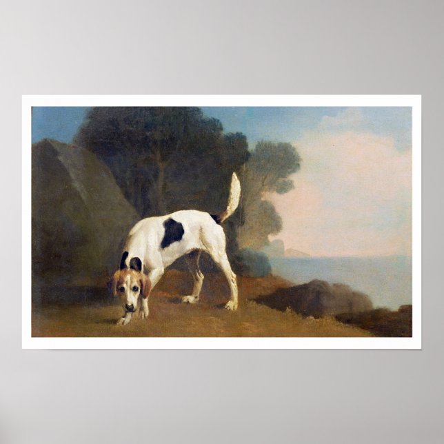 Póster Foxhound on the Scent, c.1760 (aceite sobre papel  (Frente)
