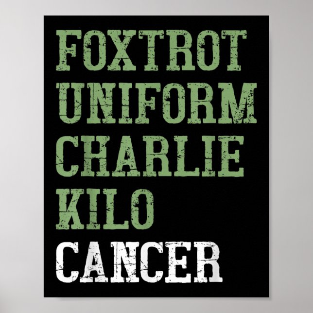 Póster Foxtrot Uniform Charlie Kilo - Por El Cáncer De Pu (Frente)