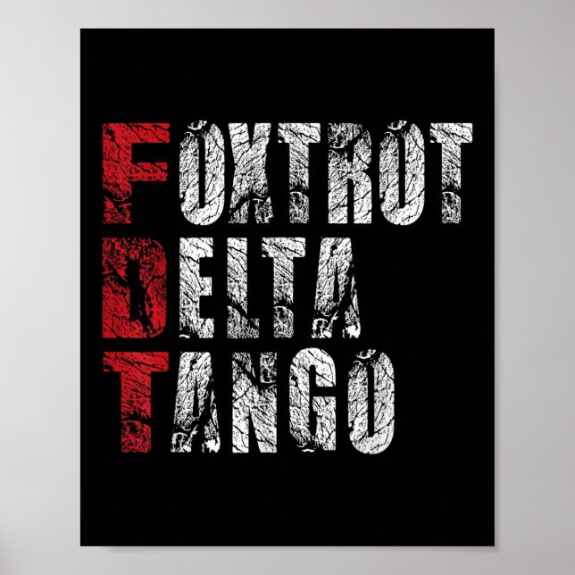 Póster Foxtrots Delta Tangos Funny Foxtrots Delta Tangos (Frente)