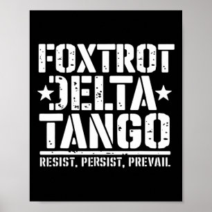 Póster Foxtrots Deltas Tangos Funny Resist Bear 1