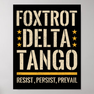 Póster Foxtrots Deltas Tangos resisten el parque Camoufla
