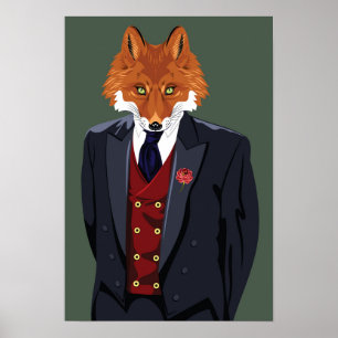 Póster Foxy Portrait