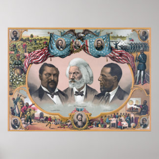 Póster Fr3d3rick Bailey Douglass con negro abolicionista