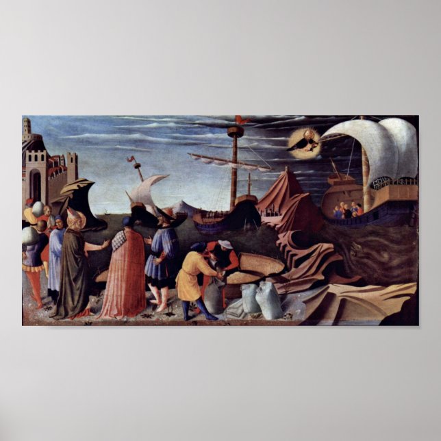 Póster Fra Angelico - Rescate de los marineros (Frente)