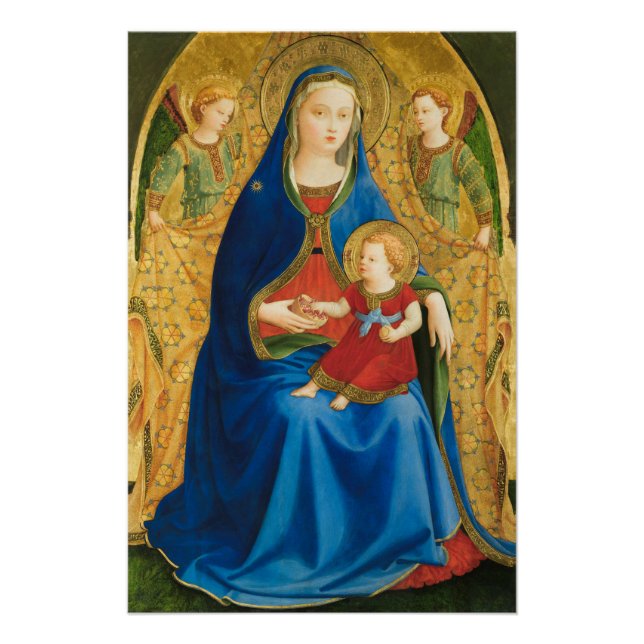 Póster Fra Angelico Virgin con granada CC0845 (Anverso)