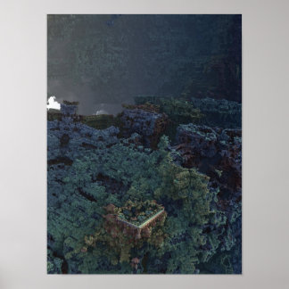 Póster Fractal 3D de la Fortaleza