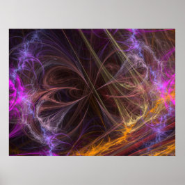 Póster fractal abstracto
