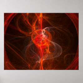 Póster fractal abstracto