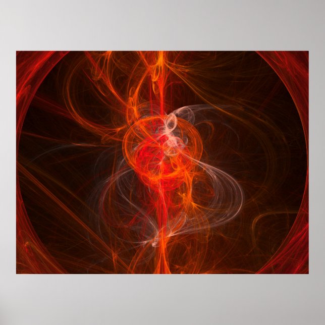 Póster fractal abstracto (Frente)