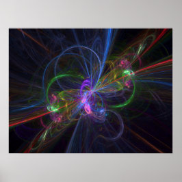 Póster fractal abstracto