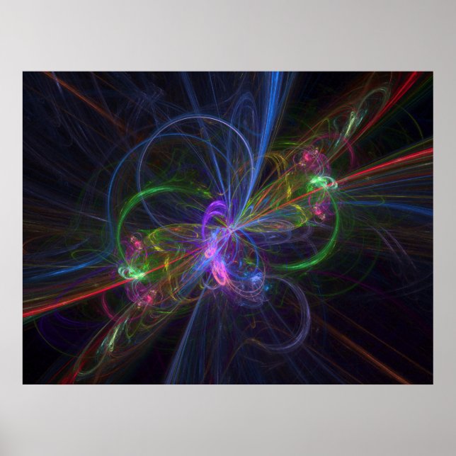 Póster fractal abstracto (Frente)
