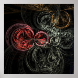 Póster fractal abstracto