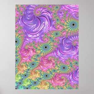 Póster Fractal arcoiris