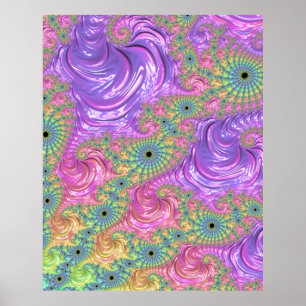 Póster Fractal arcoiris