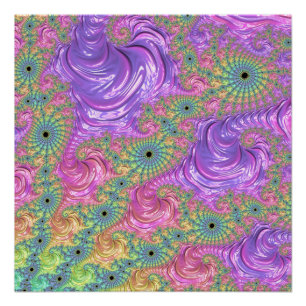 Póster Fractal arcoiris