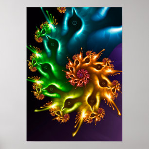 Póster Fractal arcoiris