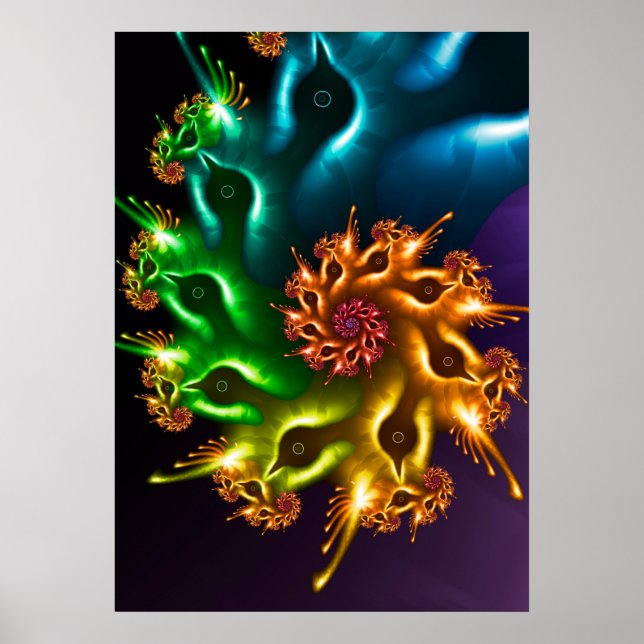 Póster Fractal arcoiris (Frente)