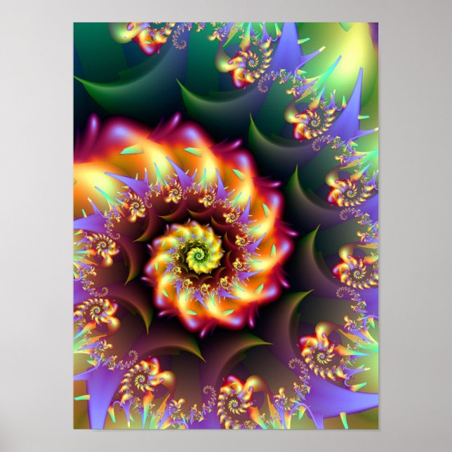 Póster Fractal Art Spiral (Frente)
