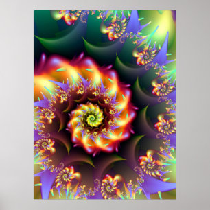 Póster Fractal Art Spiral