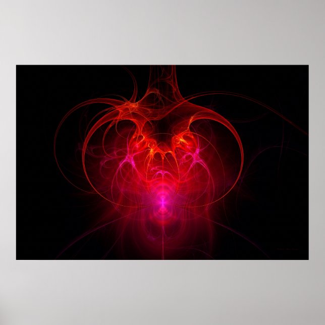 Póster Fractal - Ciencia - La red neural (Frente)