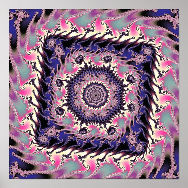 Póster Fractal cuadrado de Mandelbrot (Frente)