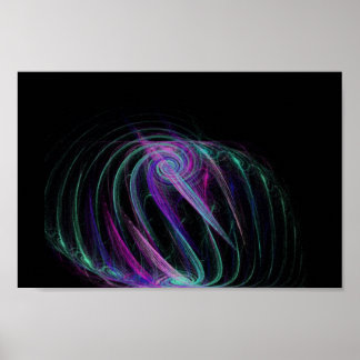 Póster fractal de amor trippy
