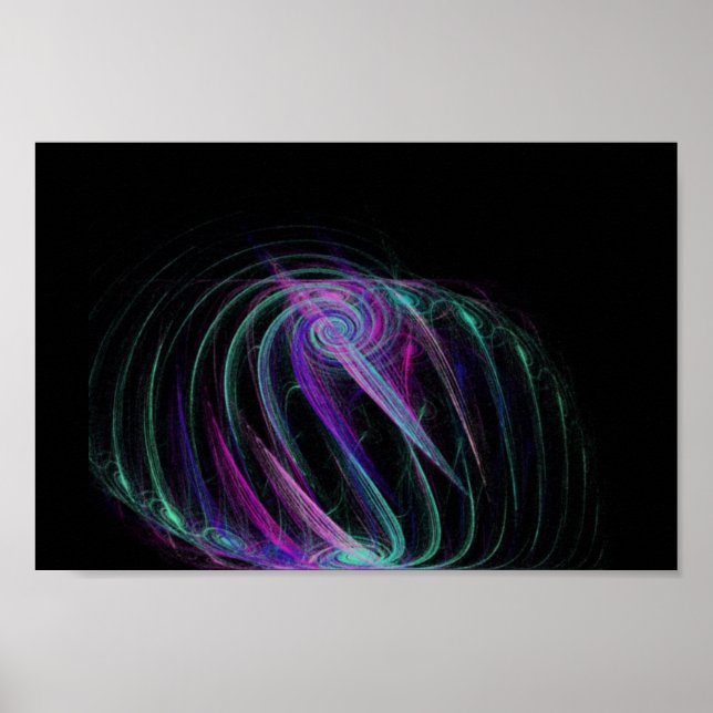 Póster fractal de amor trippy (Frente)