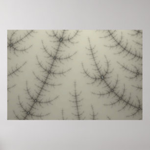 Póster Fractal de árboles de invierno