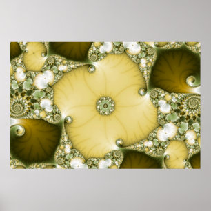 Póster Fractal de bajo flor