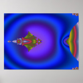 Póster Fractal de Blues Profundos