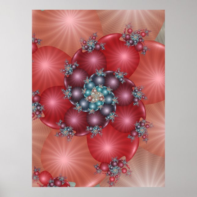 Póster Fractal de Coral Onírico (Frente)